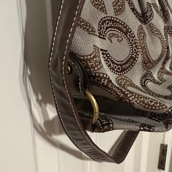 Coach Dark Brown Signature Shoulder Bag - Picture 7 of 16